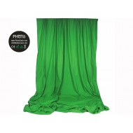 PhotoCame Chromakey Green 100% Cotton Studio Background (6x3m)