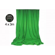 PhotoCame Chromakey Green 100% Cotton Studio Background (4x3m)