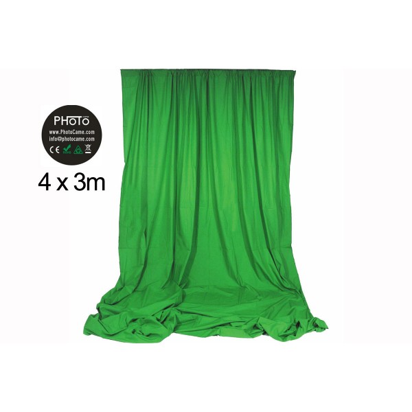 Chromakey βαμβακερό φωτογραφικό πανί 4x3m - 100% Cotton