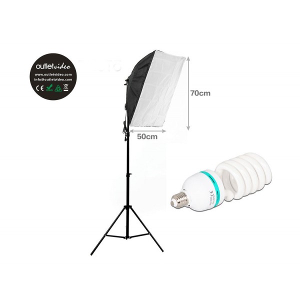 Φωτιστικό Outletvideo XL1 Softbox με λάμπα 11.000 Lumens