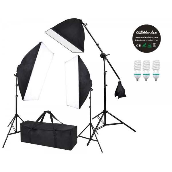 New OutletVideo XL3 Softbox Full Kit (2025W-33.000 LM)