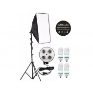 OutletVideo XL4 φωτιστικό Softbox με λάμπα κ τρίποδα (2700W-44.000 LM)