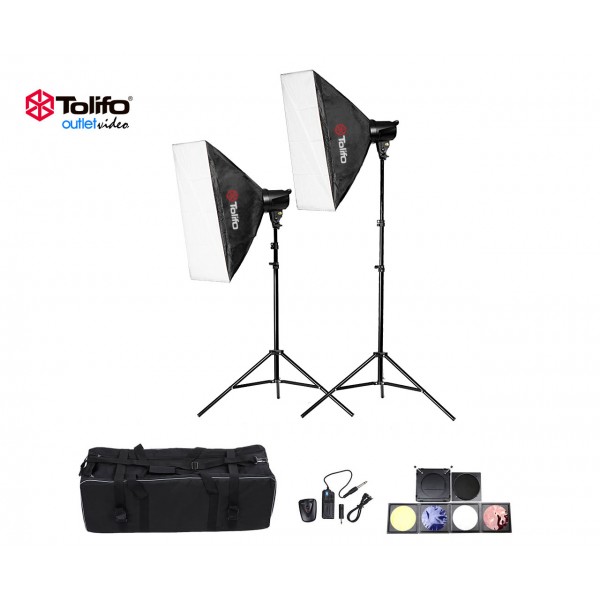 TOLIFO 2 x Photography Studio Flash ALL ΙΝ ΟΝΕ (360 W)