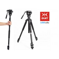 DIAT 5P ΚΙΤ Professional Aluminium Video Tripod & Monopod