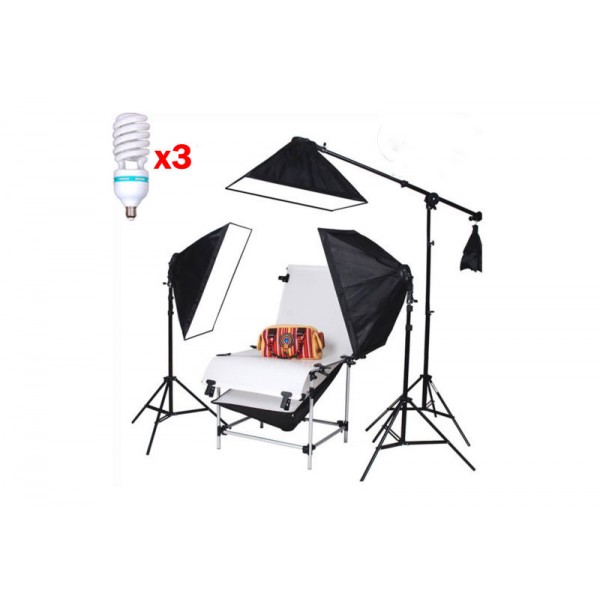 OutletVideo Combo Kit XL3 Softbox Kit + Still life Shooting Table