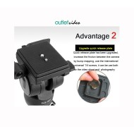 Τρίποδας Diat DT650 kit για βιντεοκάμερες & DSLR (Έως 5 κιλά)