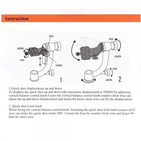 Στιβαρή κεφαλή 360°Panorama Gimbal Tripod Head για 18kg