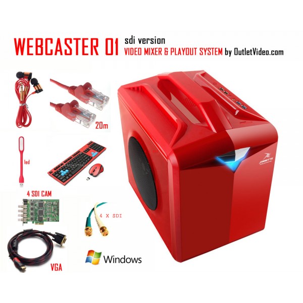 WEBCASTER STUDIO Video Mixer All in One (SDI or HDMI)