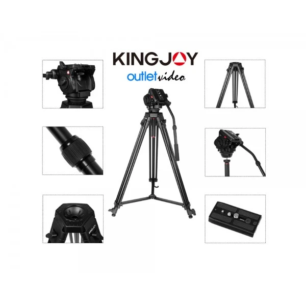 KINGJOY VT 2100 L Professional Tripod Kit 1.95m 