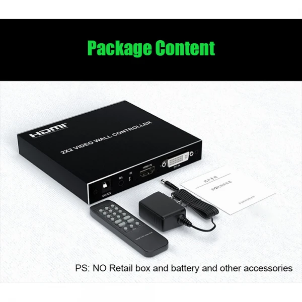 Επαγγελματικό 4 Channel Video Wall Controller Processor 2x2 4 TV Splicing Display Kit