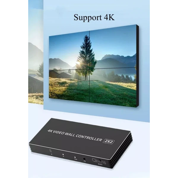 4 Channel Video Wall Controller Processor 2x2 4 TV Splicing Display Unit 4 Channel Video Wall Controller Processor 2x2 4 TV Splicing Display Unit