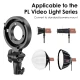 Tolifo MINI Bowens Mount Adapter for PL Series Light PL-100 PL-200