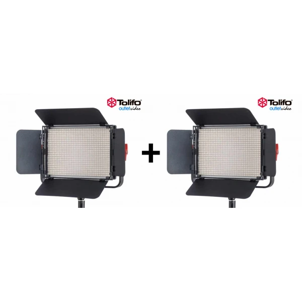 COMBO 2X Φωτιστικά TOLIFO GK-1000B PRO CRI 98 Aluminum Studio Led + AC Power (Bi Color 7.200 LM)