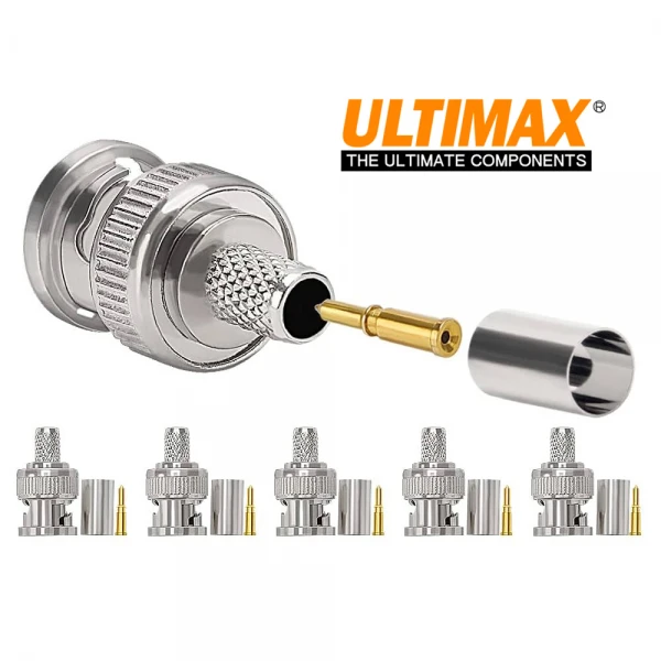 5PCS Original ULTIMAX BNC ΑΡΣ.CRIMP RG174 V7001/3724  5PCS Original ULTIMAX BNC ΑΡΣ.CRIMP RG174 V7001/3724