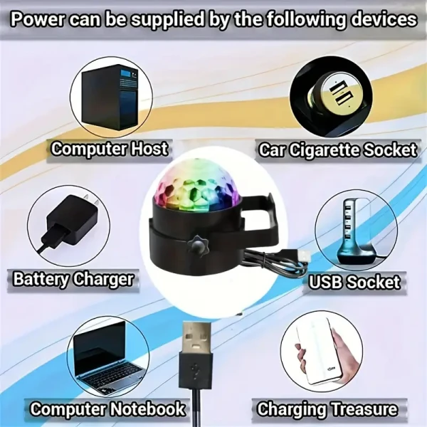 7 Colors RGB LED Magic Ball Stage Light Decoration Lamp