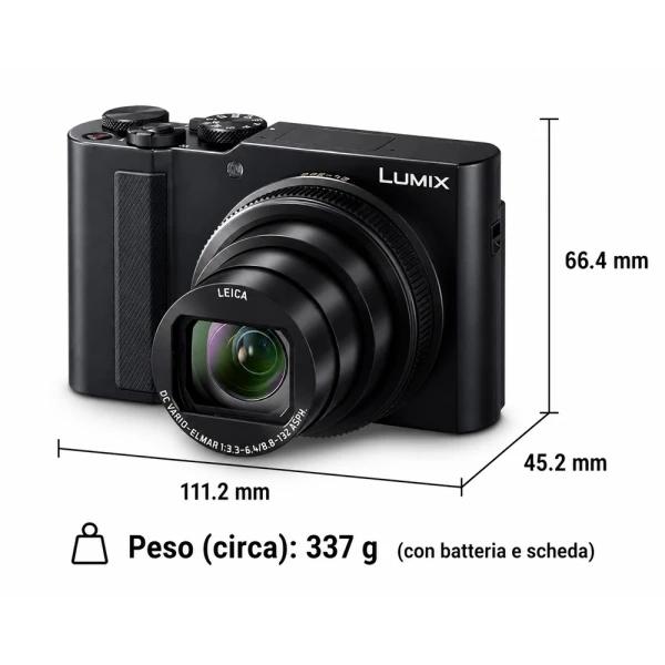 Panasonic Lumix TZ300E-K Compact Camera 20.1MP 4K (Μαύρη)