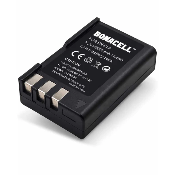 Bonacell EN-EL9 / EN-EL9a Li-ion Battery 2000mAh Nikon D60 D40X D40 D5000 D3000