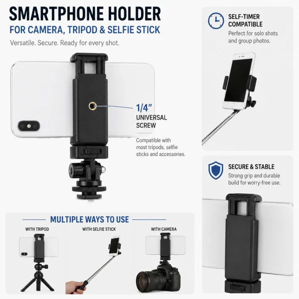 DIAT Βάση Στήριξης Smartphone για Κάμερα, Tripod Selfie Stick