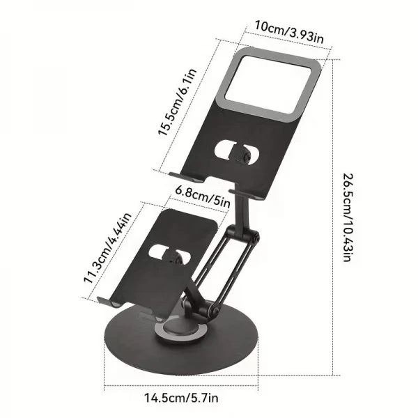 Περιστρεφόμενη Διπλή Μεταλλική Βάση για Τηλέφωνο κ Tablet