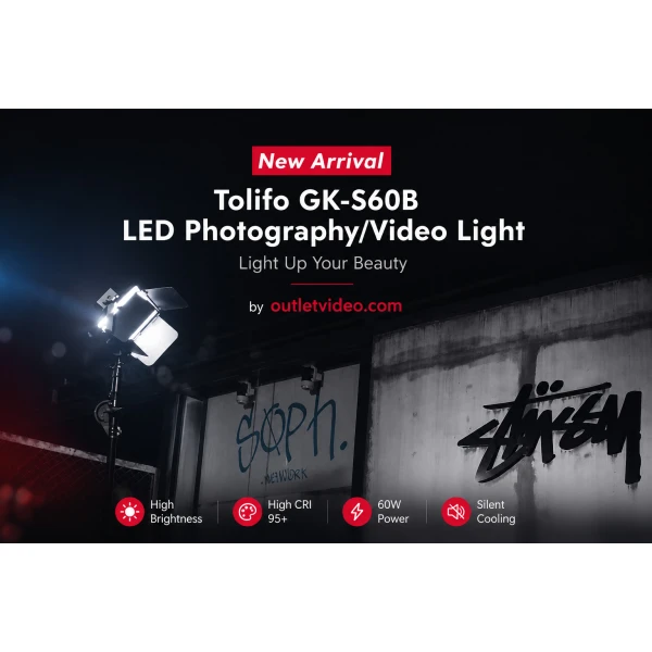 TOLIFO 6000LM Professional Led GK-S60B PRO MARK 3 LED με τροφοδοτικό Bi Color 