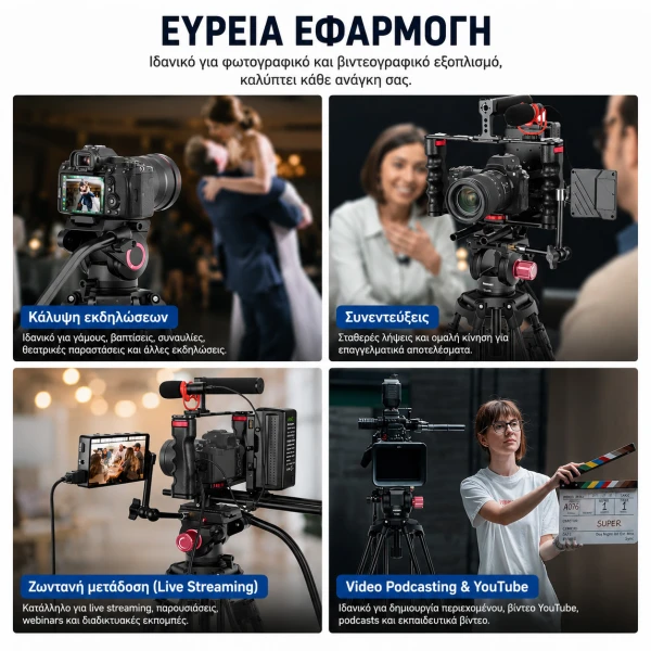 2m Πολυμορφικός τρίποδας LL38 με κεφαλή κ Χερούλι Τσάντα