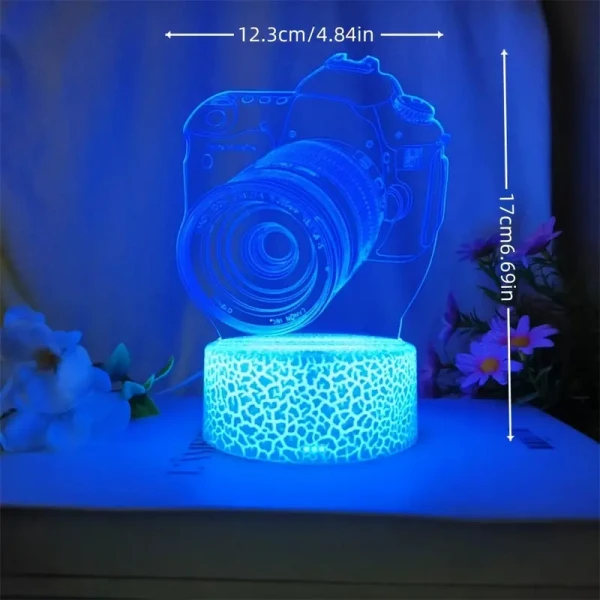 7 Color Modes 3D Camera Design LED Night Light 7 Color Modes 3D Camera Design LED Night Light