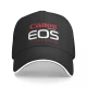 Unisex καπέλο με στάμπα Canon EOS χρώματος μαύρο