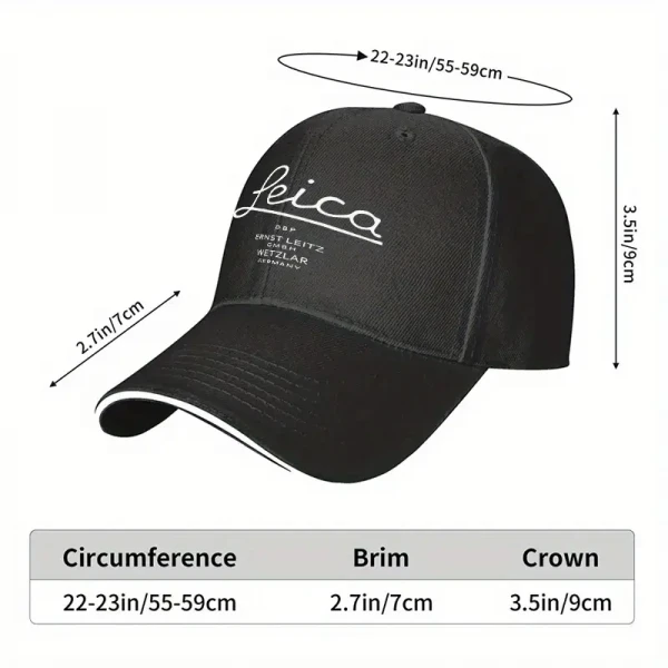Unisex καπέλο με στάμπα Leica χρώματος Σκούρο Γκρι
