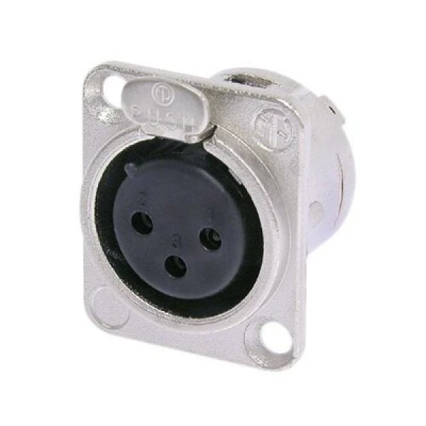 Original Neutrik NC3 FD-L1 XLR Pol Female NICKEL Θηλυκό Σασί