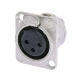 Original Neutrik NC3 FD-L1 XLR Pol Female NICKEL Θηλυκό Σασί
