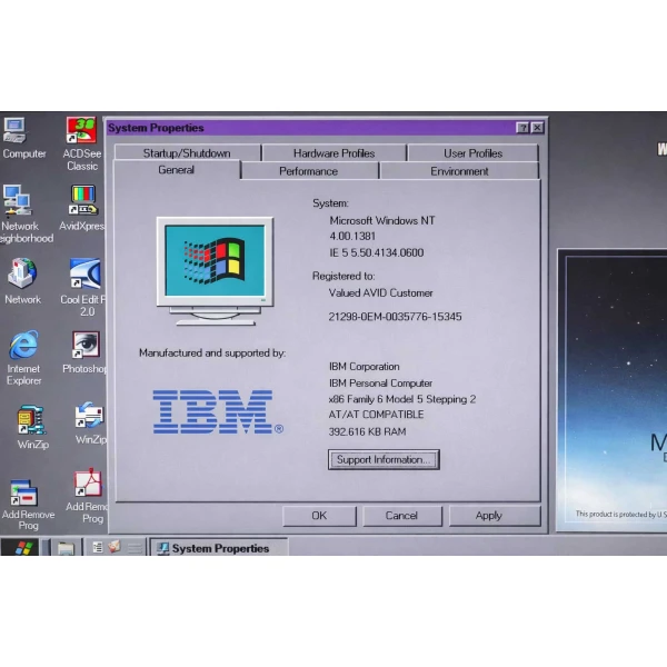 Working Vintage Broadcast Editing pc AVID + Meridien cards +Brakeout box + SCSI