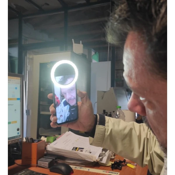 Φωτιστικό LED δαχτυλίδι για live streaming με Smartphone Tablet (Μαύρο)