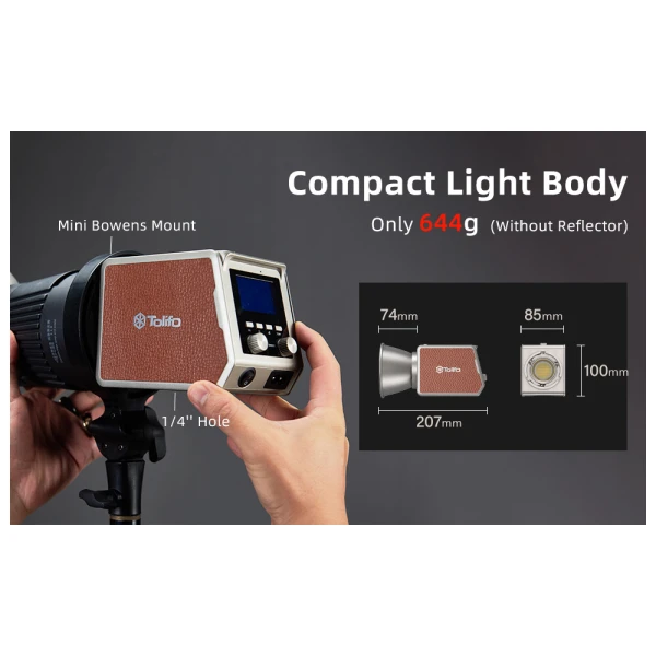 Tolifo Palm Light PL-200B AC Video Light 41.200Lx - 180W