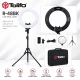 Σετ φωτιστικού Ring LED Tolifo 430 SMD τεχνολογίας με βάση τηλεφώνου καθρέφτη κ τρίποδα  (Bi Color 48W - 4800 LM - Battery & AC Type)