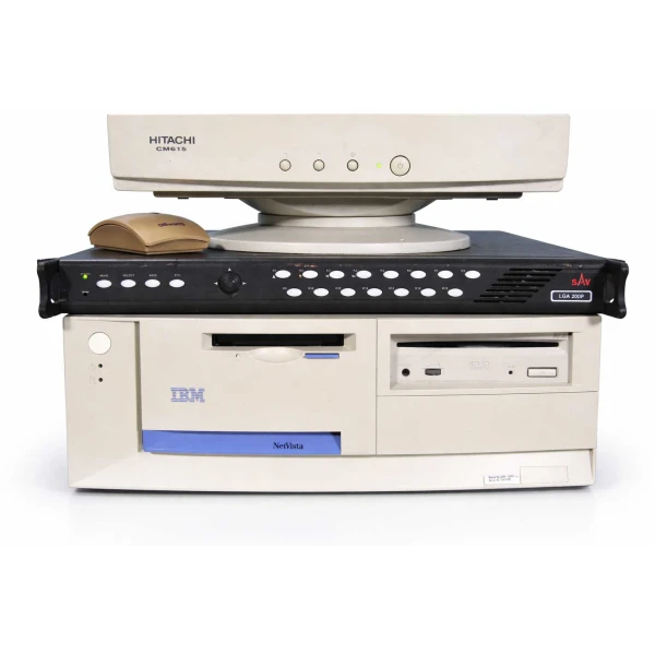 Working Vintage Broadcast logo generator SAV LGA 200P + LGA100 SOFTWARE w IBM PC