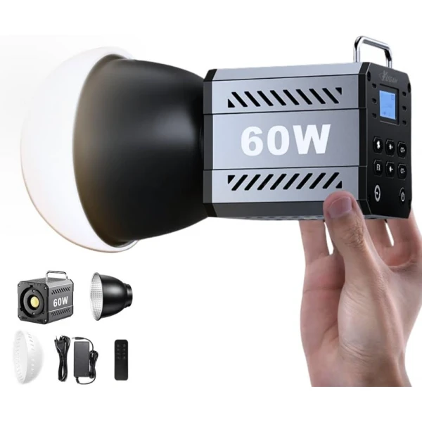 Φωτογραφικό Φωτιστικό ZU60 60W COB Video Dimmable Light 2700-7500K 