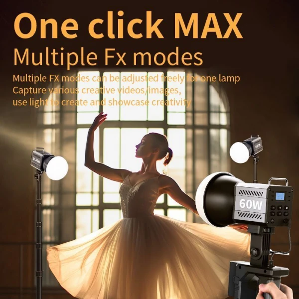 Φωτογραφικό Φωτιστικό ZU60 60W COB Video Dimmable Light 2700-7500K Φωτογραφικό Φωτιστικό ZU60 60W COB Video Dimmable Light 2700-7500K