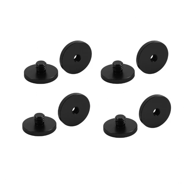 4 Τεμ. Μετατροπέας 1/4 Female σε 3/8 Male για κάμερες και ράγες (Μαύρο)