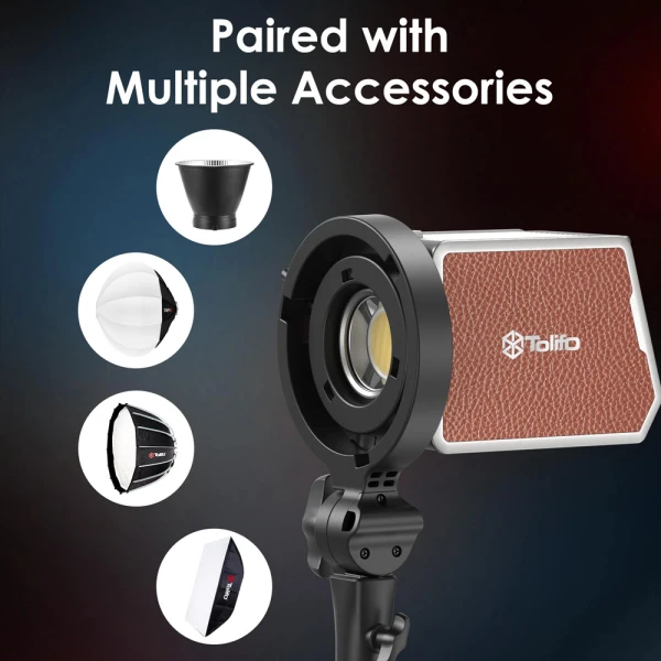 Tolifo MINI Bowens Mount Adapter for PL Series Light PL-100 PL-200