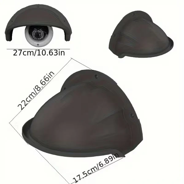 Μεγάλο Κάλυμμα βροχής κάμερας ασφαλείας CCTV 22x27 Μαύρο