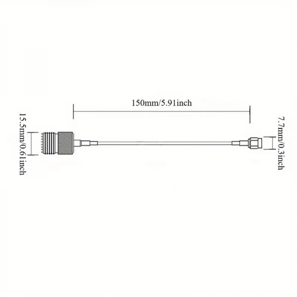 RF Antenna Cable w SMA Male to UHF SO-239 Female Connector RF Antenna Cable w SMA Male to UHF SO-239 Female Connector