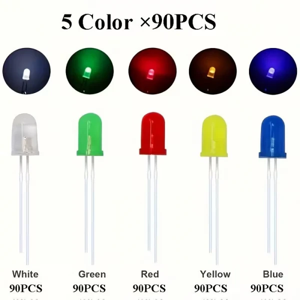 450 Τεμ. 5mm LED Δίοδοι σε Κουτί