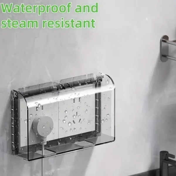 Διπλό Προστατευτικό Κάλυμμα Πρίζας για εξωτερικές παραγωγές (Διάφανο Γκρι)