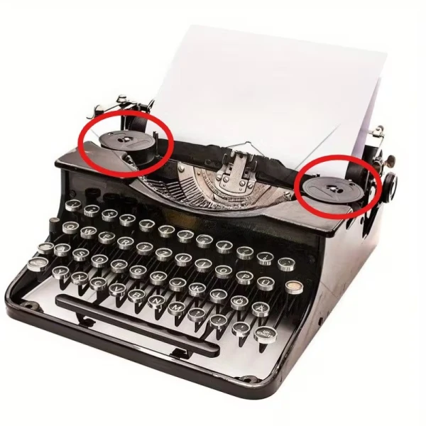 VIBRAN Μελανοταινία 2 χρωμάτων Καρουλάκια για παλιά Vntage Γραφομηχανή - Μαύρο-Κόκκινο