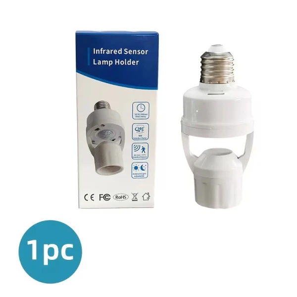 Αισθητήρας Κίνησης Λαμπών E27 με Κάλυψη 120°  κ Ρυθμίσεις