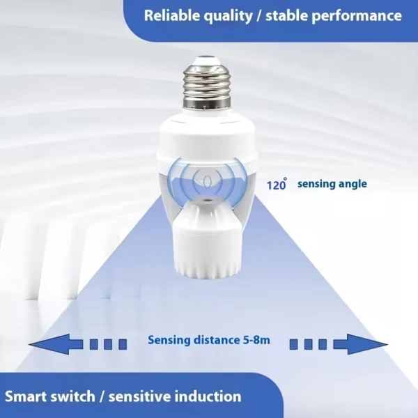 Αισθητήρας Κίνησης Λαμπών E27 με Κάλυψη 120°  κ Ρυθμίσεις
