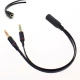 WOXLINE 3.5mm Headphone Mic Audio Y Splitter Cable Female to Dual Male WOXLINE 3.5mm Headphone Mic Audio Y Splitter Cable Female to Dual Male