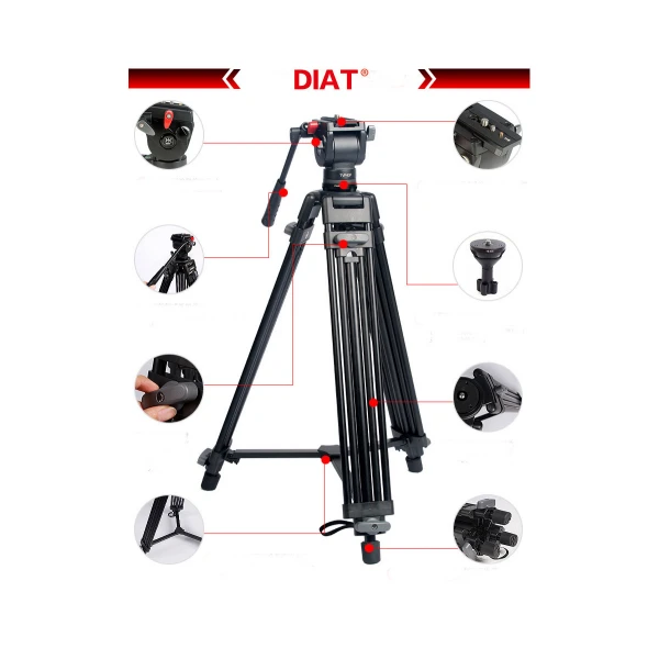 Custom τρίποδας Diat AS40 Kit 1,8m με υδραυλική κεφαλή TVP40 Custom τρίποδας Diat AS40 Kit 1,8m με υδραυλική κεφαλή TVP40