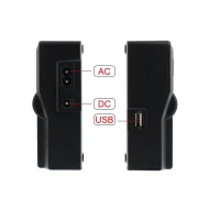 Digital LCD Dual Charger For Sony NP Batteries (AC/DC/USB ports)