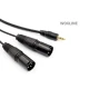 WOXLINE καλώδιο μετατροπέας 1.5m Stereo TRS Jack Plug to 2 Male XLR WOXLINE καλώδιο μετατροπέας 1.5m Stereo TRS Jack Plug to 2 Male XLR